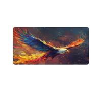 QSYFNBZL Gaming Mouse Pad Oil Painting Style Eagle Computer Keyboard Mouse Mat 30x60cm Large Desk Pad for Laptop PC Cute Office Supplies Desk Decro Accessories
