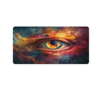 QSYFNBZL Gaming Mouse Pad Oil Painting Style Eyes Computer Keyboard Mouse Mat 30x60cm Large Desk Pad for Laptop PC Cute Office Supplies Desk Decro Accessories