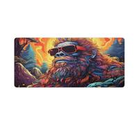 QSYFNBZL Gaming Mouse Pad Psychedelic Sasquatch Mousepad 40x90cm Desk Mat with Stitched EdgesNon Slip Rubber Waterproof Durable for Home OfficeGaming