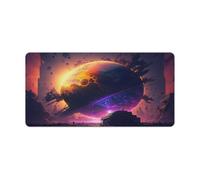QSYFNBZL Gaming Mouse Pad Two Worlds Collide Mousepad 30x60cm Desk Mat with Stitched EdgesNon Slip Rubber Waterproof Durable for Home OfficeGaming