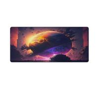QSYFNBZL Gaming Mouse Pad Two Worlds Collide Mousepad 40x90cm Desk Mat with Stitched EdgesNon Slip Rubber Waterproof Durable for Home OfficeGaming