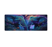 QSYFNBZL Large Gmaing Mouse Pad Abstract Elephants Large Mouse Mat 30x80cm Desk Pad for Laptop Computer PC Office Cute Design Desk Accessories