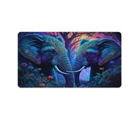 QSYFNBZL Large Gmaing Mouse Pad Abstract Elephants Large Mouse Mat 40x75cm Desk Mat with Stitched EdgeComputer Desk AccessoriesNon Slip Base