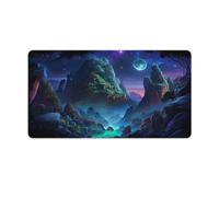 QSYFNBZL Large Gmaing Mouse Pad Alien Planet Extra Large Mouse Mat 40x75cm Desk Pad with Stitched Edges Durable Non Slip Natural Rubber Base
