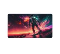 QSYFNBZL Large Gmaing Mouse Pad Astronaut Surfing The Star Large Mouse Mat 40x75cm Desk Mat with Stitched EdgeComputer Desk AccessoriesNon Slip Base