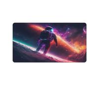 QSYFNBZL Large Gmaing Mouse Pad Astronaut Surfing The Star Large Mouse Mat 40x75cm Desk Mat with Stitched EdgeComputer Desk AccessoriesNon Slip Base