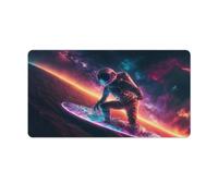 QSYFNBZL Large Gmaing Mouse Pad Astronaut Surfing The Star Large Mouse Mat 40x75cm Keyboard Desk Mat for Gaming Computer Laptop Home Office Travel