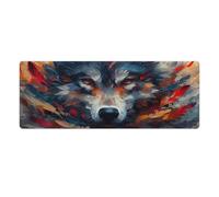 QSYFNBZL Large Gmaing Mouse Pad Coloured Sheepdogs Stitched Edges Mouse Pad 30x80cm Desk Mat Non Slip for Laptop Home Office Decor Accessories