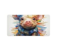 QSYFNBZL Large Gmaing Mouse Pad Colourful Watercolour Pig Stitched Edges Mouse Pad 30x60cm Desk Mat Non Slip for Laptop Home Office Decor Accessories