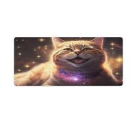 QSYFNBZL Large Gmaing Mouse Pad Cosmic Space Cat Large Mouse Mat 40x90cm Keyboard Desk Mat for Gaming Computer Laptop Home Office Travel