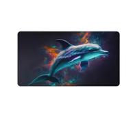 QSYFNBZL Large Gmaing Mouse Pad Dolphin Neon Long Mouse Pads 40x75cm Table Mat Suitable for Various Scenarios Such As Work Play And Study