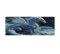 QSYFNBZL Large Gmaing Mouse Pad Ice DragonIce Dragon Extra Large Mouse Mat 30x80cm Desk Pad with Stitched Edges Durable Non Slip Natural Rubber Base