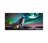 QSYFNBZL Large Gmaing Mouse Pad Lone Wolf Sings His Stitched Edges Mouse Pad 40x90cm Desk Mat Non Slip for Laptop Home Office Decor Accessories
