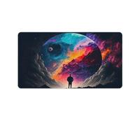 QSYFNBZL Large Gmaing Mouse Pad Lost in The Lunar Light Extra Large Mouse Mat 40x75cm Desk Pad with Stitched Edges Durable Non Slip Natural Rubber Base