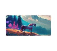 QSYFNBZL Large Gmaing Mouse Pad Majestic Horse In Nature Long Mouse Pads 40x90cm Table Mat Suitable for Various Scenarios Such As Work Play And Study