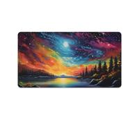 QSYFNBZL Large Gmaing Mouse Pad Night Sky Spectacular Vivid Colors Long Mouse Pads 40x75cm Table Mat Suitable for Various Scenarios Such As Work Play And Study