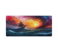 QSYFNBZL Large Gmaing Mouse Pad Oil Painting Colourful Clouds Large Mouse Mat 40x90cm Desk Pad for Laptop Computer PC Office Cute Design Desk Accessories