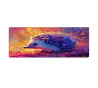QSYFNBZL Large Gmaing Mouse Pad Oil Painting Hedgehog Large Mouse Mat 30x80cm Desk Pad for Laptop Computer PC Office Cute Design Desk Accessories