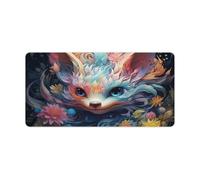 QSYFNBZL Large Gmaing Mouse Pad Psychedelic Fox Long Mouse Pads 30x60cm Table Mat Suitable for Various Scenarios Such As Work Play And Study