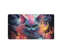 QSYFNBZL Large Gmaing Mouse Pad Psychedelic Fox Long Mouse Pads 40x75cm Table Mat Suitable for Various Scenarios Such As Work Play And Study