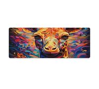 QSYFNBZL Large Gmaing Mouse Pad Psychedelic Giraffe Long Mouse Pads 30x80cm Table Mat Suitable for Various Scenarios Such As Work Play And Study