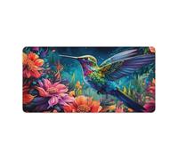 QSYFNBZL Large Gmaing Mouse Pad Psychedelic Hummingbird Long Mouse Pads 30x60cm Table Mat Suitable for Various Scenarios Such As Work Play And Study