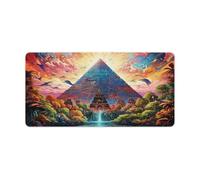 QSYFNBZL Large Gmaing Mouse Pad Psychedelic Indian Pyramid Large Mouse Mat 30x60cm Desk Mat with Stitched EdgeComputer Desk AccessoriesNon Slip Base