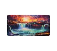 QSYFNBZL Large Gmaing Mouse Pad Psychedelic Niagara Falls at Night Long Mouse Pads 30x60cm Table Mat Suitable for Various Scenarios Such As Work Play And Study