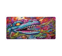 QSYFNBZL Large Gmaing Mouse Pad Psychedelic Nile Crocodile Waterproof Mousepad 40x90cm Table Mat Soft Smooth Surface And Anti Slip Rubber Base Waterproof Soft