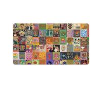 QSYFNBZL Large Gmaing Mouse Pad Retro Psychedelic Long Mouse Pads 40x75cm Table Mat Suitable for Various Scenarios Such As Work Play And Study