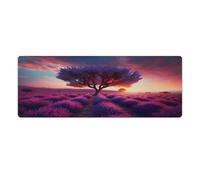QSYFNBZL Large Gmaing Mouse Pad Sunset_over_lavender_field Large Mouse Mat 30x80cm Desk Pad for Laptop Computer PC Office Cute Design Desk Accessories