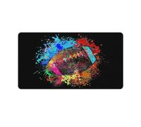 QSYFNBZL Large Mouse Pad American Football Splash Stitched Edges Mouse Pad 40x75cm Keyboard Desk Mat with Anti Slip Rubber Base Extended for Office Home