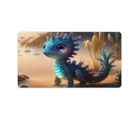 QSYFNBZL Large Mouse Pad Baby Dragon on The Beach Stitched Edges Mouse Pad 40x75cm Keyboard Desk Mat with Anti Slip Rubber Base Extended for Office Home