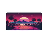 QSYFNBZL Large Mouse Pad Electric Sunset Symphony Stitched Edges Mouse Pad 30x60cm Keyboard Desk Mat with Anti Slip Rubber Base Extended for Office Home