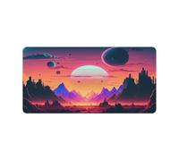 QSYFNBZL Large Mouse Pad Exploring A Distant World Mouse Mat 30x60cm Table Pad Anti Fray Stitched Edges Non Slip Rubber Base Improved Precision And Speed