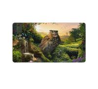 QSYFNBZL Large Mouse Pad Owl Mouse Mat 40x75cm Keyboard Desk Mat for Maintaining Excellent Speed And ControlNon Slip Rubber Base