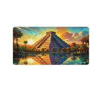 QSYFNBZL Large Mouse Pad Psychedelic Indian Pyramid Desk Pad Rubber Non Slip Base Waterproof And Stain Proof Suitable for PC MacBookLaptop 30x60cm