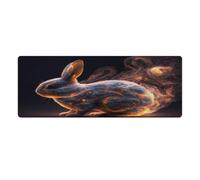 QSYFNBZL Large Mouse Pad Rabbit Stitched Edges Mouse Pad 30x80cm Keyboard Desk Mat with Anti Slip Rubber Base Extended for Office Home