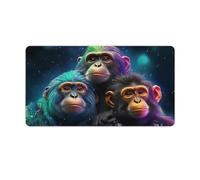 QSYFNBZL Large Mouse Pad Starry Sky Gorilla Desk Pad Rubber Non Slip Base Waterproof And Stain Proof Suitable for PC MacBookLaptop 40x75cm