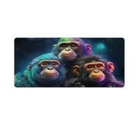 QSYFNBZL Large Mouse Pad Starry Sky Gorilla Stitched Edges Mouse Pad 40x90cm Keyboard Desk Mat with Anti Slip Rubber Base Extended for Office Home