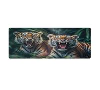 QSYFNBZL Large Mouse Pad Two Tiger Cubs Mouse Mat 30x80cm Keyboard Desk Mat for Maintaining Excellent Speed And ControlNon Slip Rubber Base