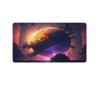 QSYFNBZL Large Mouse Pad Two Worlds Collide Desk Pad Rubber Non Slip Base Waterproof And Stain Proof Suitable for PC MacBookLaptop 40x75cm