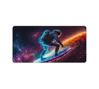 QSYFNBZL Long Mouse Pads Astronaut Surfing The Star Extended Mouse Pad with Non Slip Rubber Base And Stitched Edge for Home Office Gaming Work 30x60cm