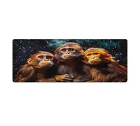 QSYFNBZL Long Mouse Pads Galaxy Monkey Extra Large Mouse Mat 30x80cm Large Desk Pad for Gaming Computer Laptop Home Office Travel