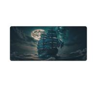 QSYFNBZL Long Mouse Pads Sailing Pirate Ship Extra Large Mouse Mat 40x90cm Large Desk Pad for Gaming Computer Laptop Home Office Travel