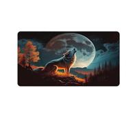 QSYFNBZL Long Mouse Pads Wolf Howling Extra Large Mouse Mat 40x75cm Large Desk Pad for Gaming Computer Laptop Home Office Travel