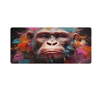 QSYFNBZL Mouse Pad Artistic Gorilla Waterproof Mousepad 40x90cm Keyboard Desk Mat with Non Slip Base And Stitched Edge for Gaming Office Work