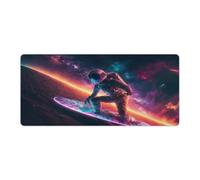 QSYFNBZL Mouse Pad Astronaut Surfing The Star Washable Mouse Mat 40x90cm Table Mat with Non Slip Rubber Base And Stitched Edge for Home Office Gaming Work