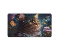 QSYFNBZL Mouse Pad Cute Kitten Mouse Mat 40x75cm Keyboard Desk Mat Anti Skid Rubber Base Soft And Durable for Office Home Computers