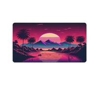 QSYFNBZL Mouse Pad Electric Sunset Symphony Washable Mouse Mat 40x75cm Table Mat with Non Slip Rubber Base And Stitched Edge for Home Office Gaming Work